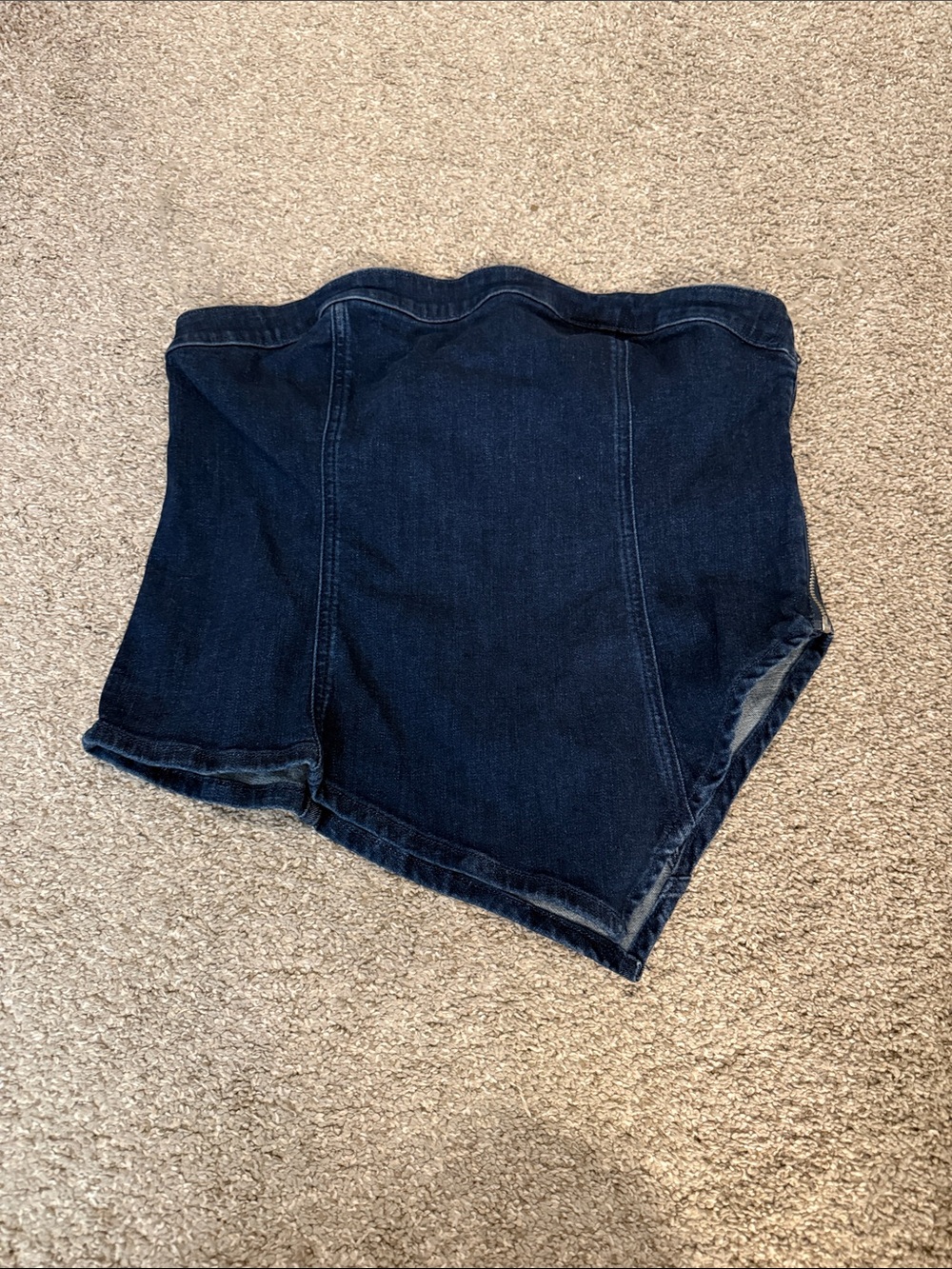 Dark Blue Denim Tube top